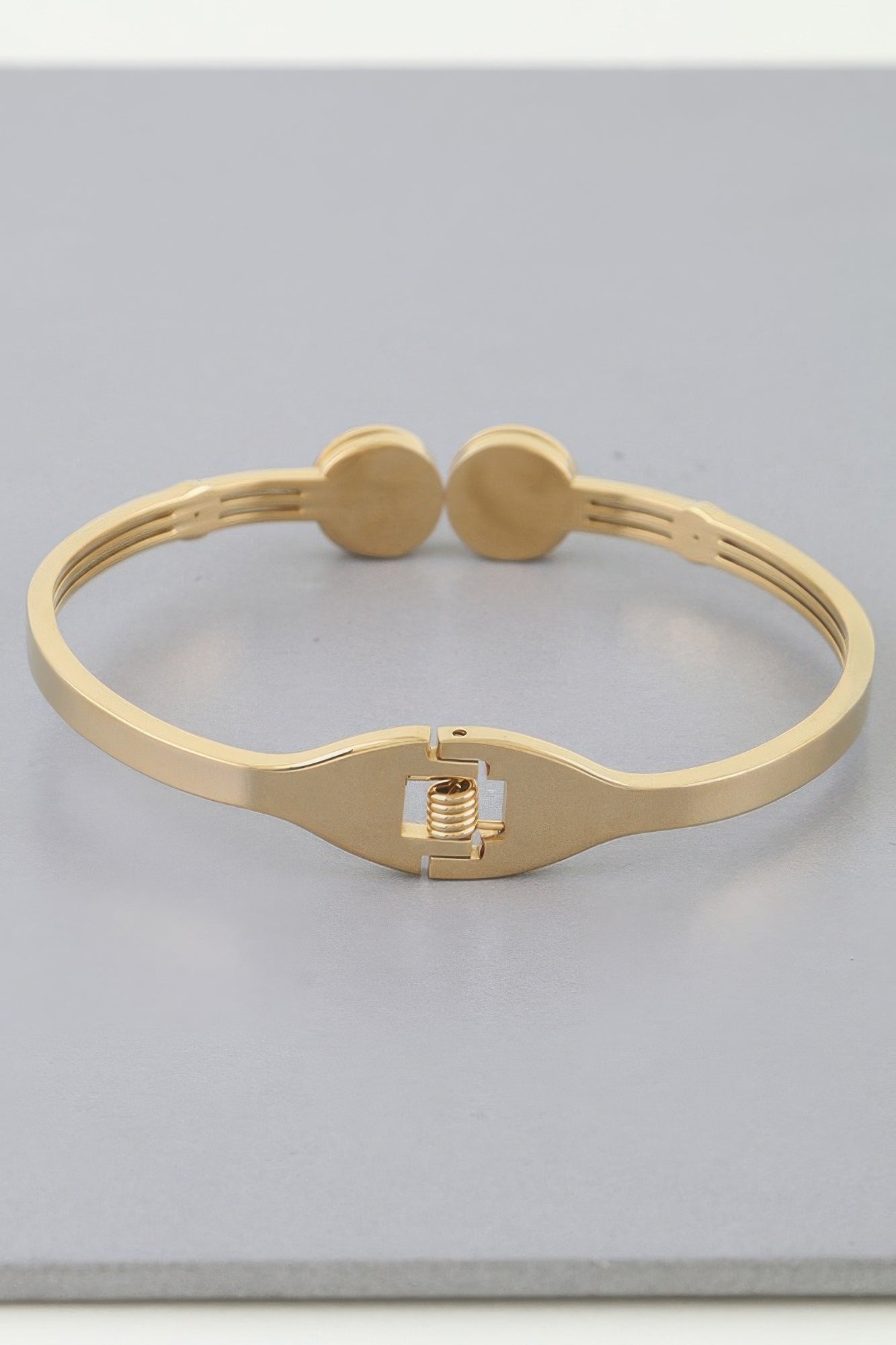 Bracelet jonc à double cadran
