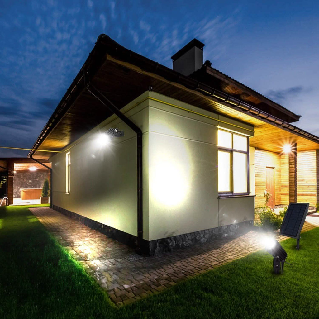 Projecteur solaire double pour l'extérieur