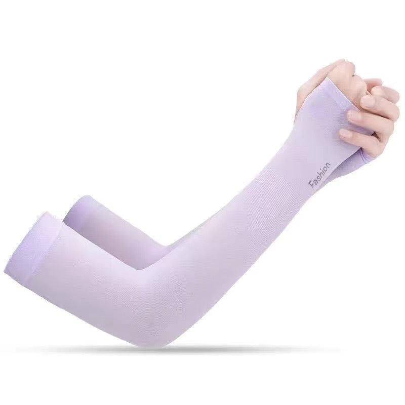 Deux paires de manchettes de protection solaire UV antidérapantes pour bras, manchons d'été pour hommes et femmes, manchons de refroidissement unisexes pour sport, entraînement et activités de plein air