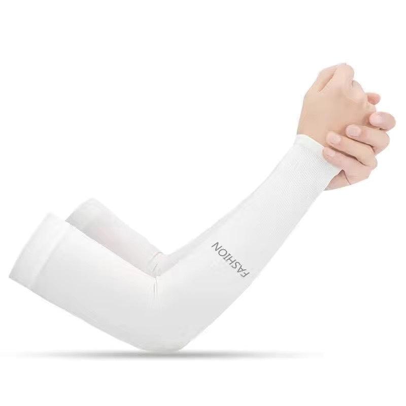 Deux paires de manchettes de protection solaire UV antidérapantes pour bras, manchons d'été pour hommes et femmes, manchons de refroidissement unisexes pour sport, entraînement et activités de plein air