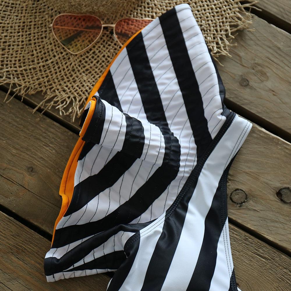 Ensemble bikini deux pièces à volants pour femme, maillot de bain push-up rembourré à imprimé floral, maillot de bain de plage, bikini triangle à nouer sur le côté et string échancré