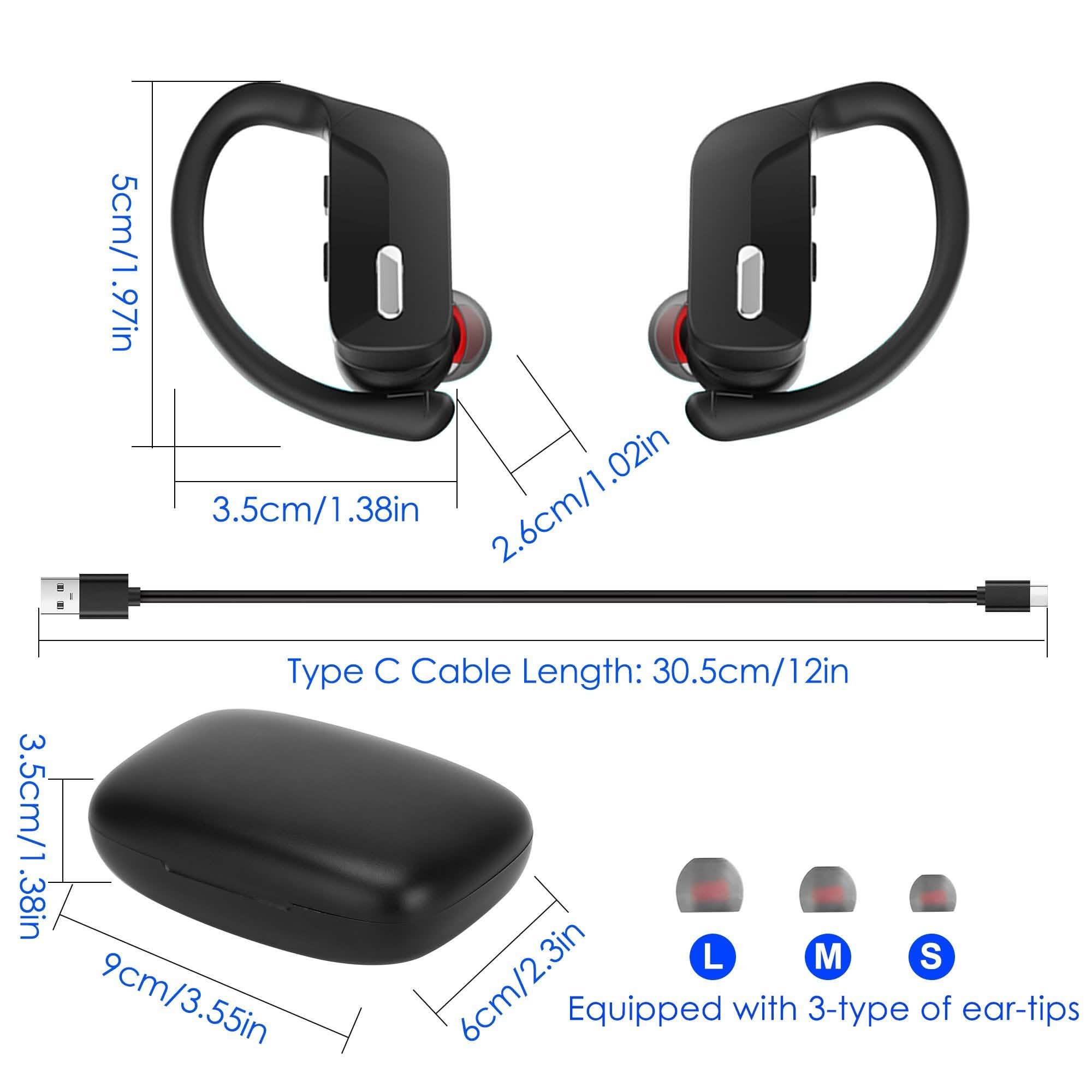 Écouteurs TWS sans fil 5.0 intra-auriculaires stéréo
