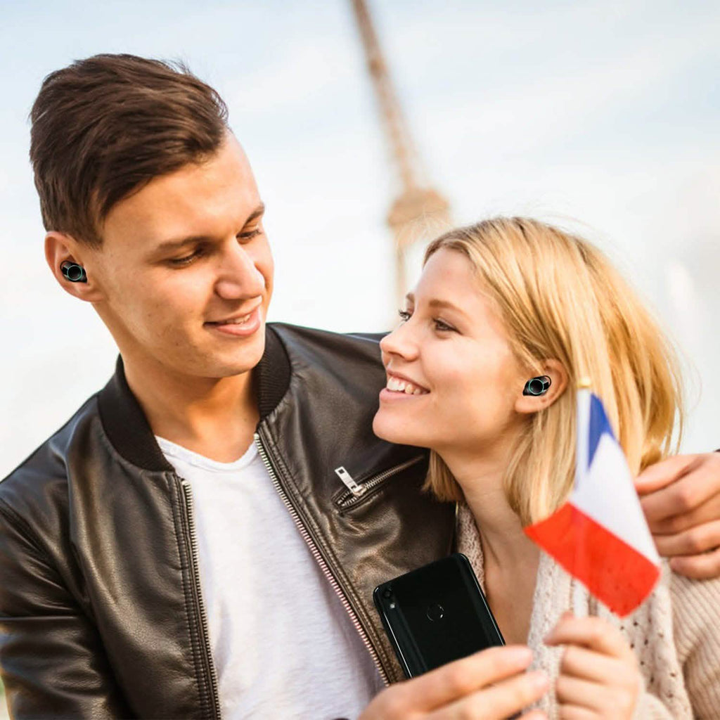 Écouteurs sans fil TWS 5.0 intra-auriculaires stéréo tactiles