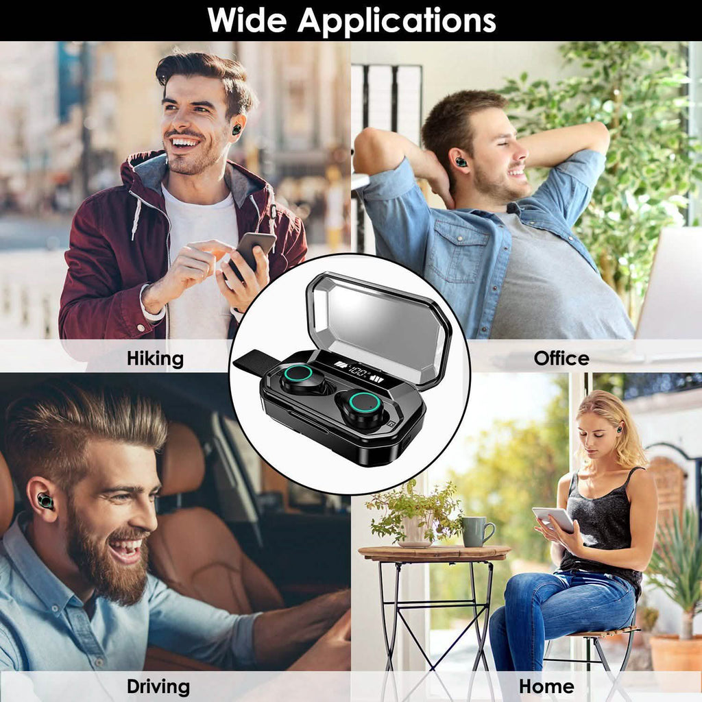 Écouteurs sans fil TWS 5.0 intra-auriculaires stéréo tactiles