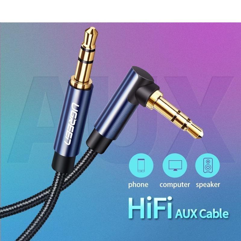 Câble auxiliaire HI-FI 3,5 mm mâle-mâle pour autoradio, casque, téléphone portable