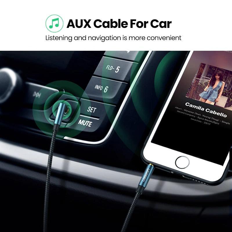 Câble auxiliaire HI-FI 3,5 mm mâle-mâle pour autoradio, casque, téléphone portable