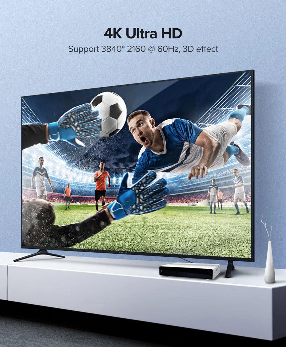 Câble HDMI 4K 2.0 Boîtier de commutateur répartiteur de câble HDMI vers HDMI Câble vidéo audio 60Hz Connecteurs plaqués or ultra haute vitesse HDMI 4K pour téléphone portable TV jeux