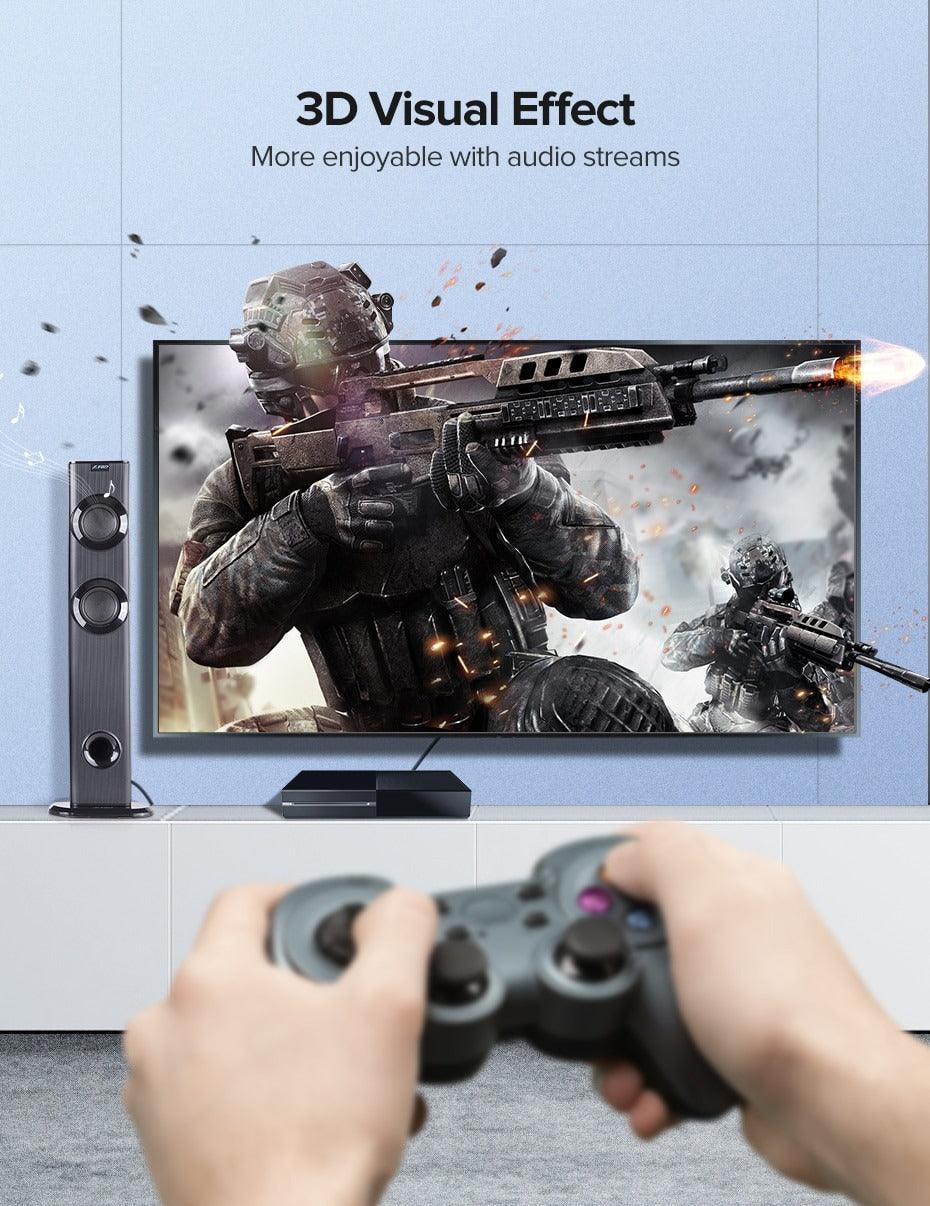 Câble HDMI 4K 2.0 Boîtier de commutateur répartiteur de câble HDMI vers HDMI Câble vidéo audio 60Hz Connecteurs plaqués or ultra haute vitesse HDMI 4K pour téléphone portable TV jeux