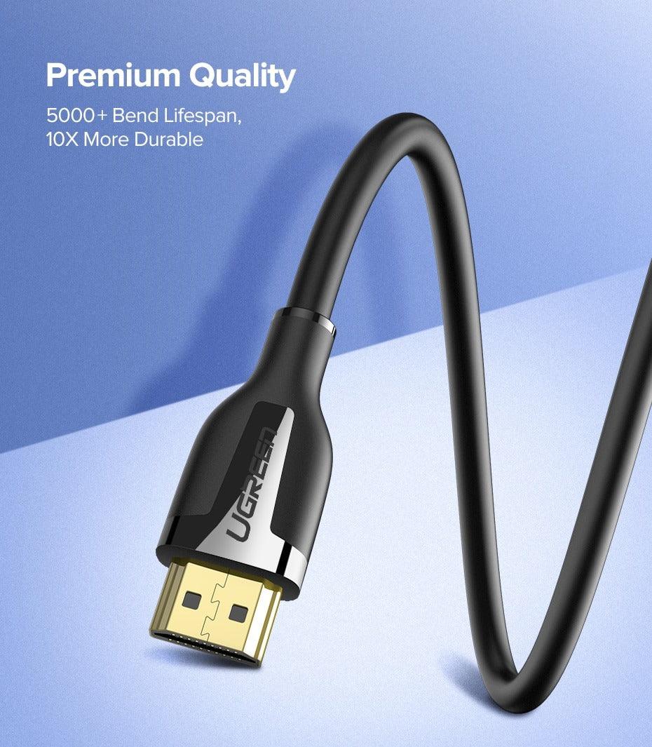 Câble HDMI 4K 2.0 Boîtier de commutateur répartiteur de câble HDMI vers HDMI Câble vidéo audio 60Hz Connecteurs plaqués or ultra haute vitesse HDMI 4K pour téléphone portable TV jeux
