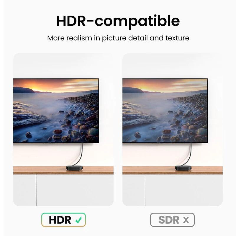 Câble HDMI 4K 2.0 Boîtier de commutateur répartiteur de câble HDMI vers HDMI Câble vidéo audio 60Hz Connecteurs plaqués or ultra haute vitesse HDMI 4K pour téléphone portable TV jeux