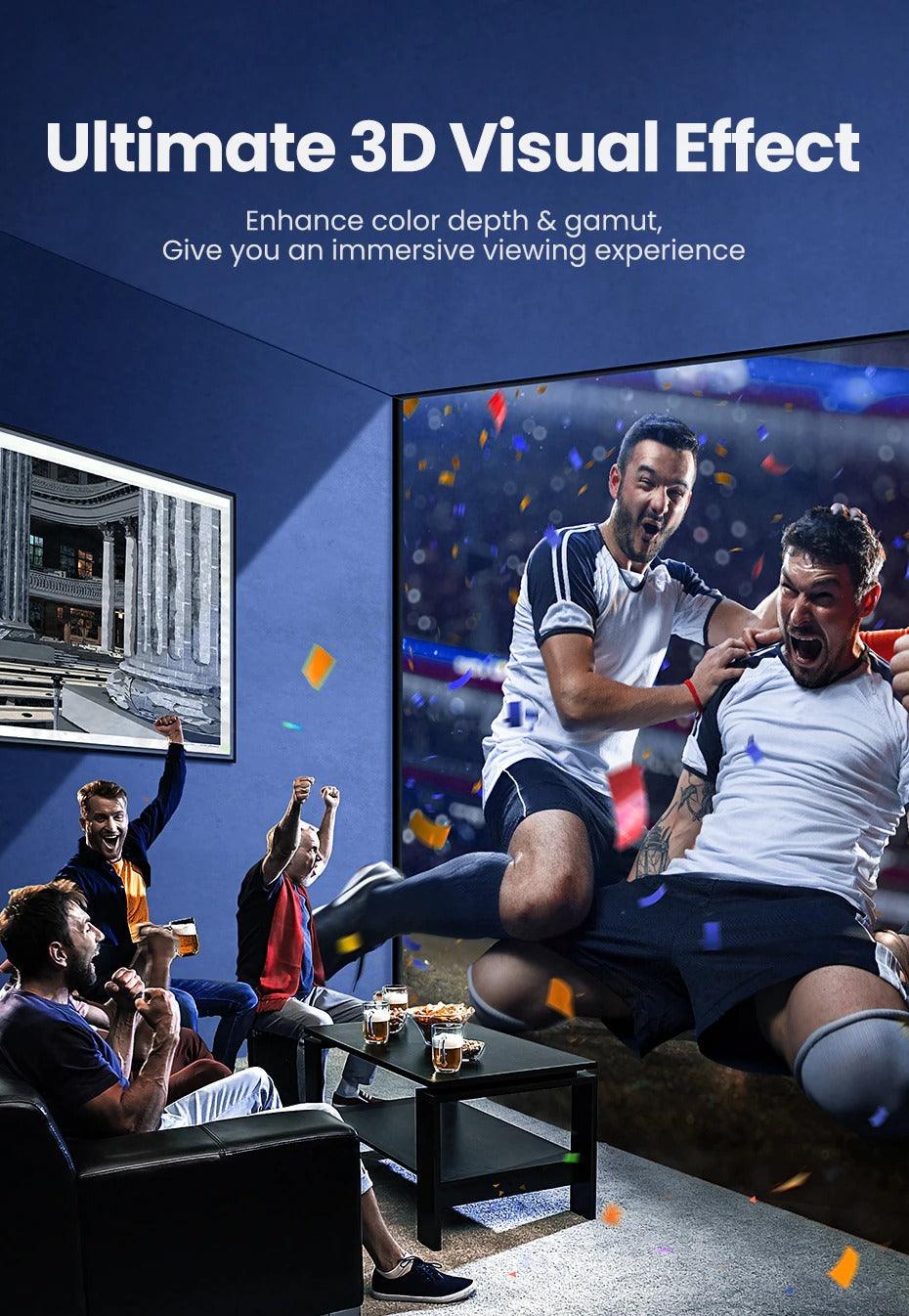 Câble HDMI Noir 2.1 8K60Hz 4K120Hz Répartiteur HDMI HDR10 48Gbps Ultra Haute Vitesse 4K 120Hz Câble HDMI Tressé Dynamic HDR Vision HDR 10 Compatible avec TV UHD Console de Jeu