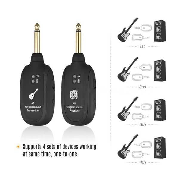 Système guitare sans fil UHF émetteur-récepteur