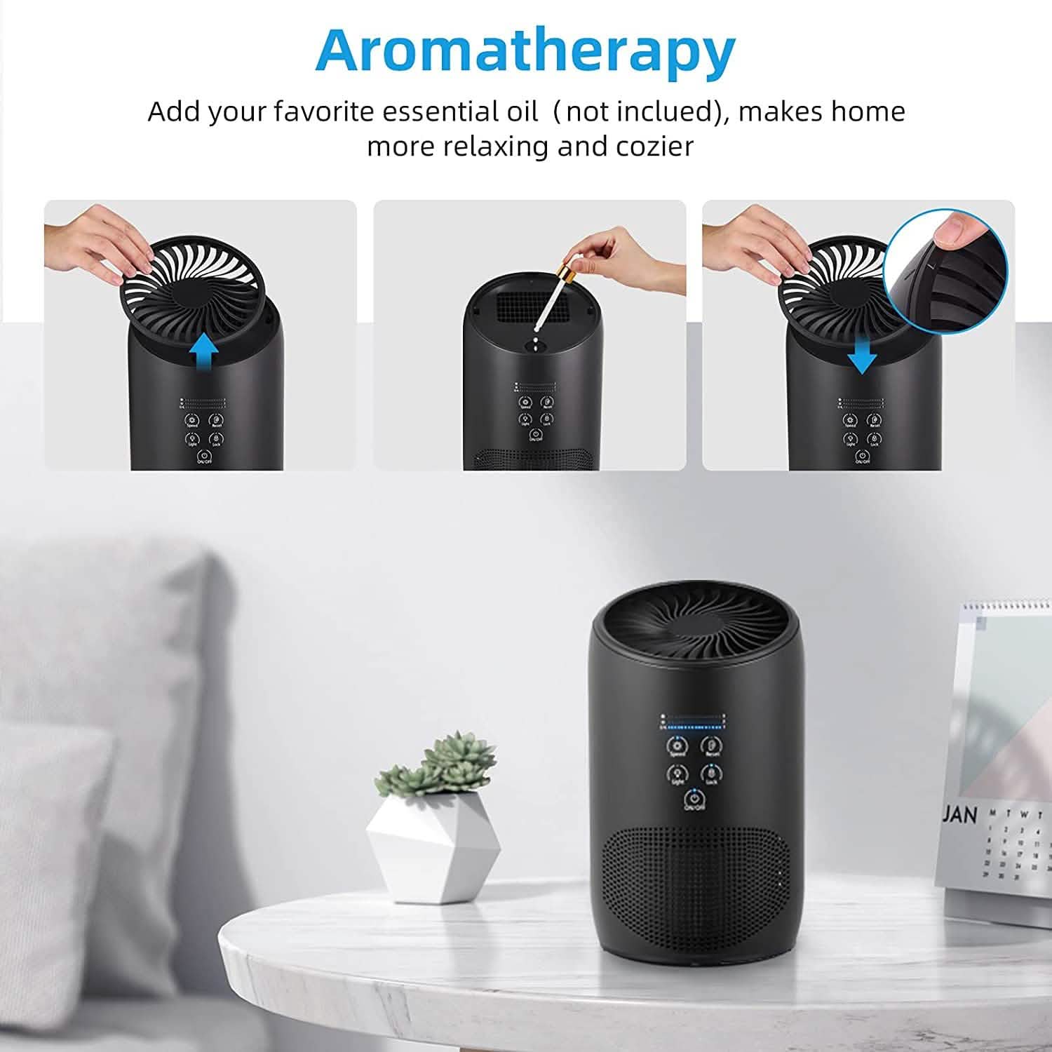 Purificateur d'air HEPA ultra silencieux pour chambre à coucher