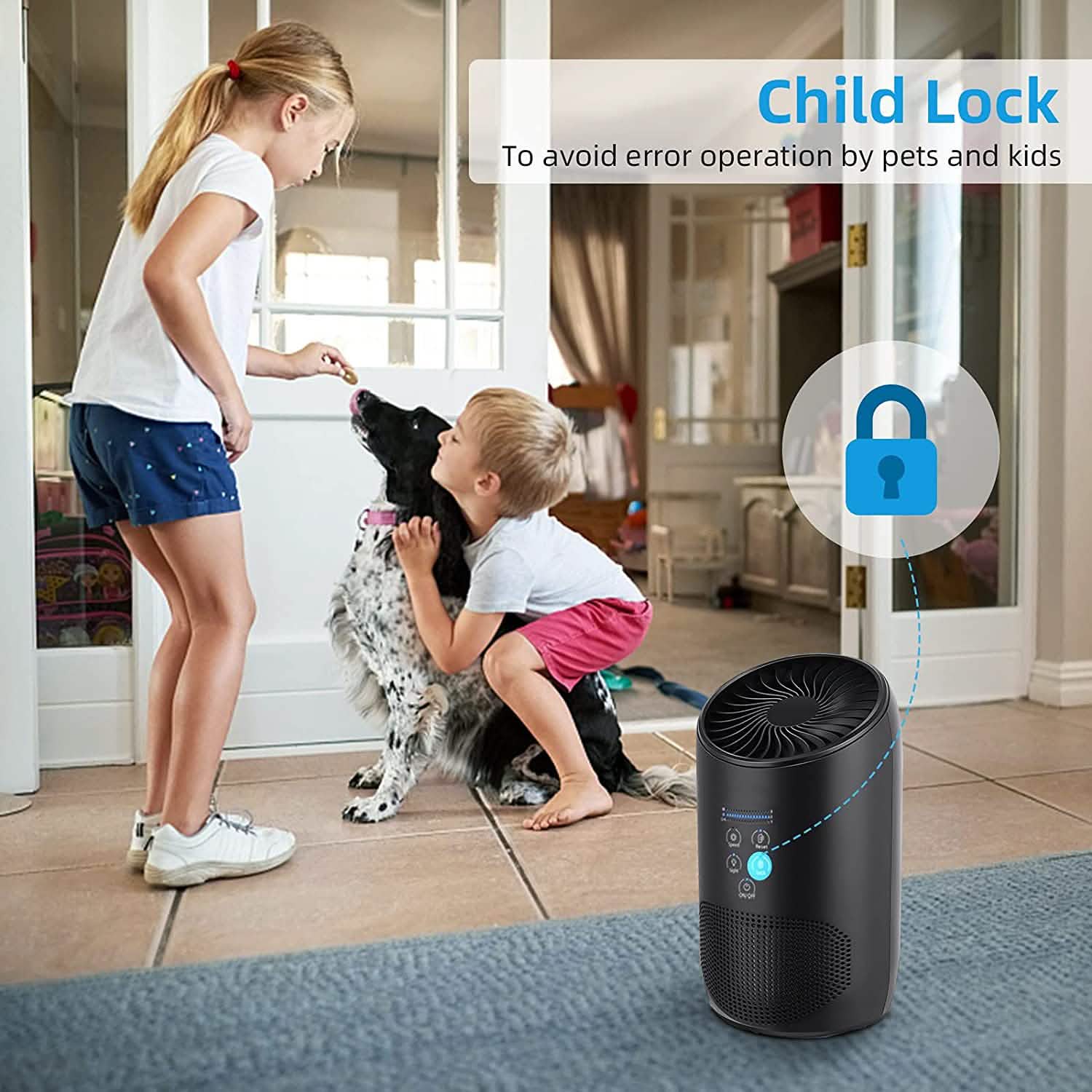 Purificateur d'air HEPA ultra silencieux pour chambre à coucher