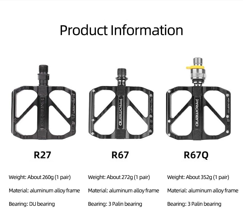 Pédale de vélo ultralégère à 3 roulements, pédale antidérapante, roulement à dégagement rapide en alliage d'aluminium, accessoires de vélo, pédales de VTT antidérapantes, légères, en alliage d'aluminium avec roulement étanche pour vélo de route et VTT