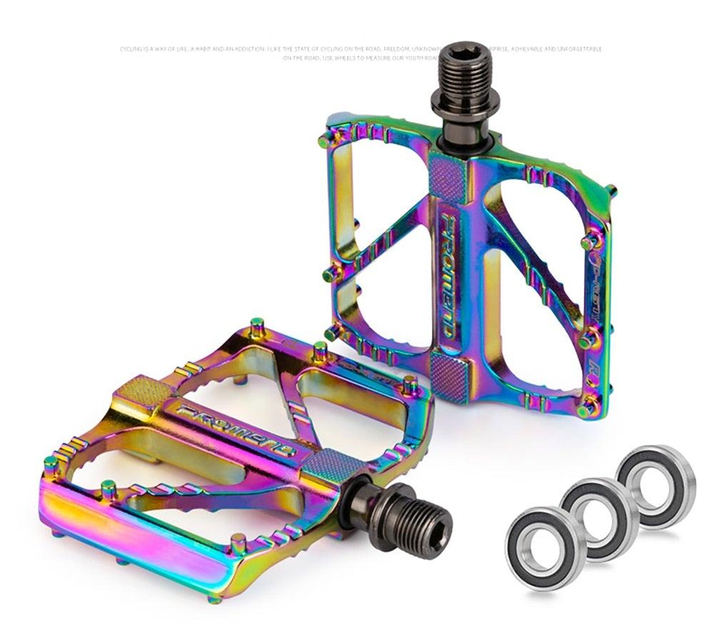 Pédale de vélo ultralégère à 3 roulements, pédale antidérapante, roulement à dégagement rapide en alliage d'aluminium, accessoires de vélo, pédales de VTT antidérapantes, légères, en alliage d'aluminium avec roulement étanche pour vélo de route et VTT