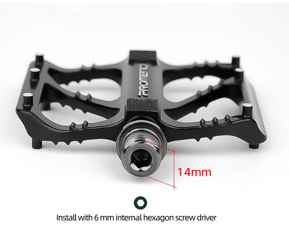 Pédale de vélo ultralégère à 3 roulements, pédale antidérapante, roulement à dégagement rapide en alliage d'aluminium, accessoires de vélo, pédales de VTT antidérapantes, légères, en alliage d'aluminium avec roulement étanche pour vélo de route et VTT