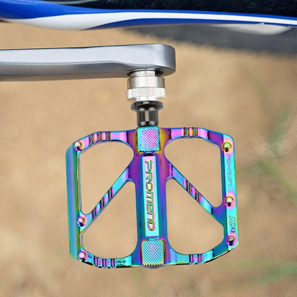Pédales de vélo ultralégères avec 3 roulements DU, plateforme en alliage d'aluminium antidérapante, dégagement rapide pour VTT et vélo de route, accessoires de vélo, pédales de VTT légères en aluminium avec 3 roulements pour vélo de route