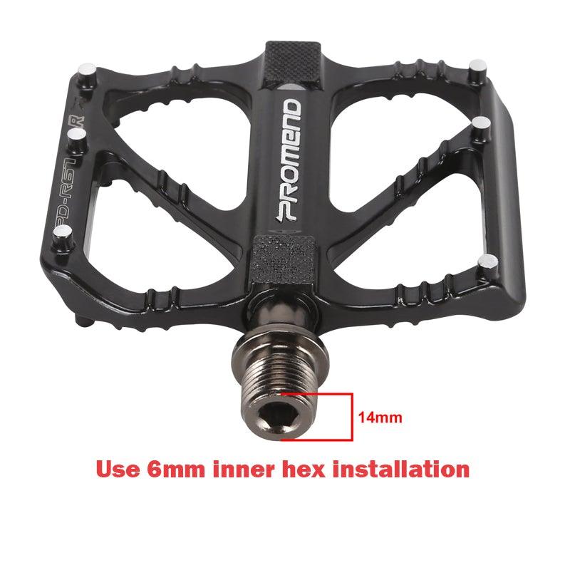 Pédales de vélo ultralégères avec 3 roulements DU, plateforme en alliage d'aluminium antidérapante, dégagement rapide pour VTT et vélo de route, accessoires de vélo, pédales de VTT légères en aluminium avec 3 roulements pour vélo de route