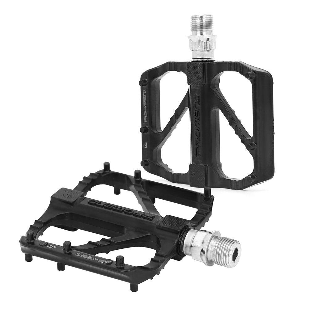 Pédales de vélo ultralégères avec 3 roulements DU, plateforme en alliage d'aluminium antidérapante, dégagement rapide pour VTT et vélo de route, accessoires de vélo, pédales de VTT légères en aluminium avec 3 roulements pour vélo de route