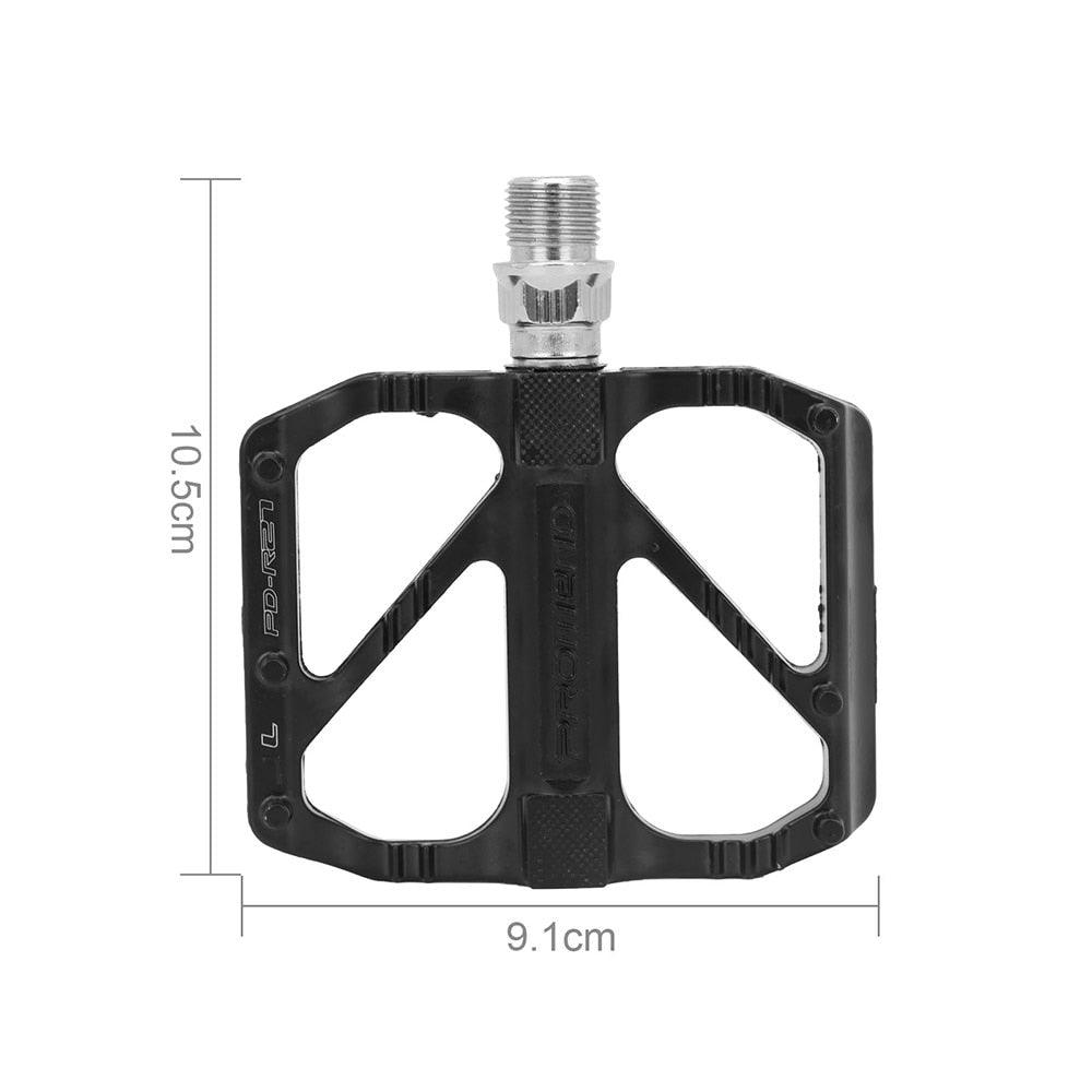 Pédales de vélo ultralégères avec 3 roulements DU, plateforme en alliage d'aluminium antidérapante, dégagement rapide pour VTT et vélo de route, accessoires de vélo, pédales de VTT légères en aluminium avec 3 roulements pour vélo de route
