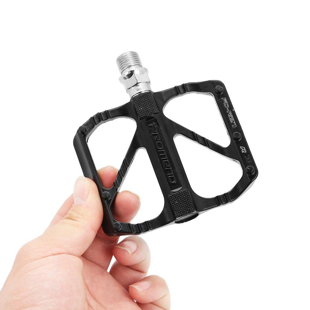 Pédales de vélo ultralégères avec 3 roulements DU, plateforme en alliage d'aluminium antidérapante, dégagement rapide pour VTT et vélo de route, accessoires de vélo, pédales de VTT légères en aluminium avec 3 roulements pour vélo de route