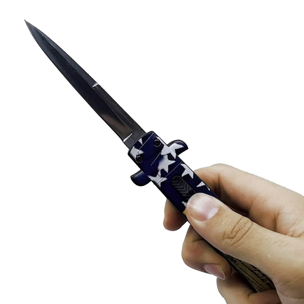 Lot de 2 : Couteau stiletto automatique Ultralite ABS à ouverture frontale