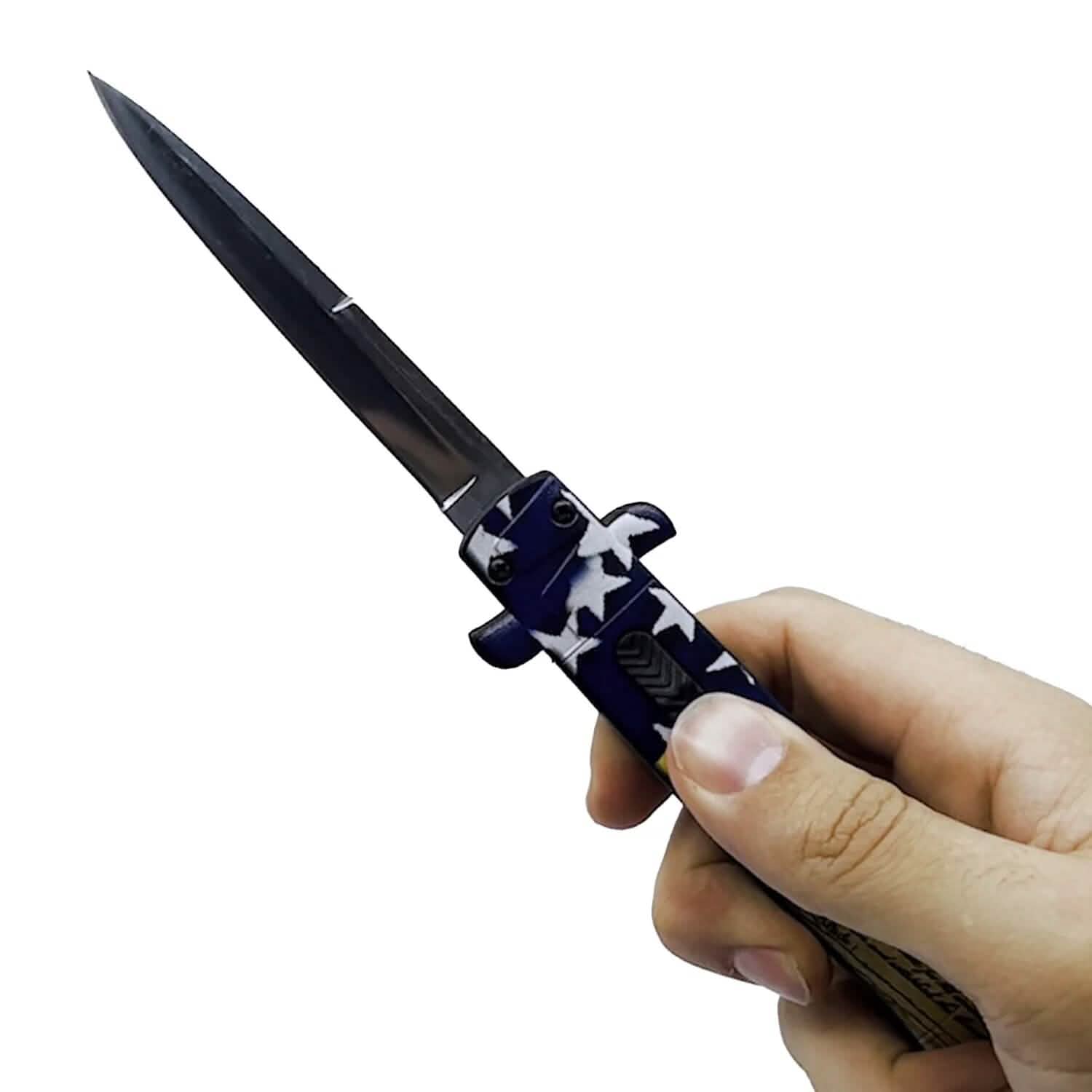 Lot de 2 : Couteau stiletto automatique Ultralite ABS à ouverture frontale