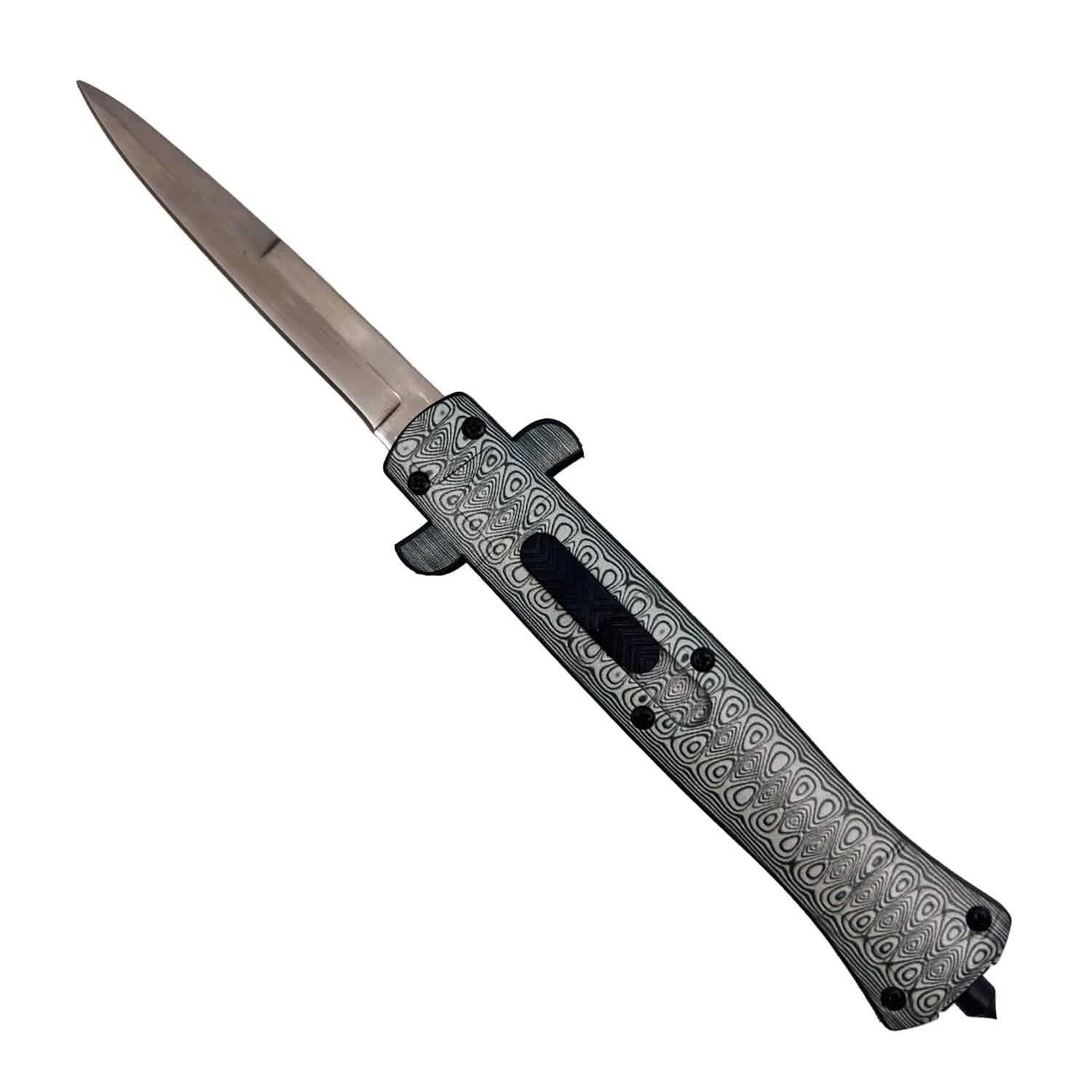 Lot de 2 : Couteau stiletto automatique Ultralite ABS à ouverture frontale