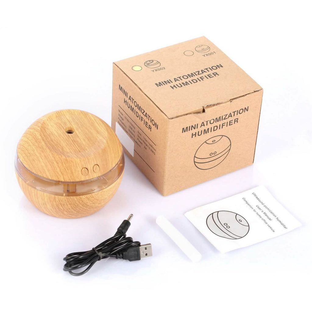 Diffuseur d'Huiles Essentielles à Ultrasons Grain de Bois