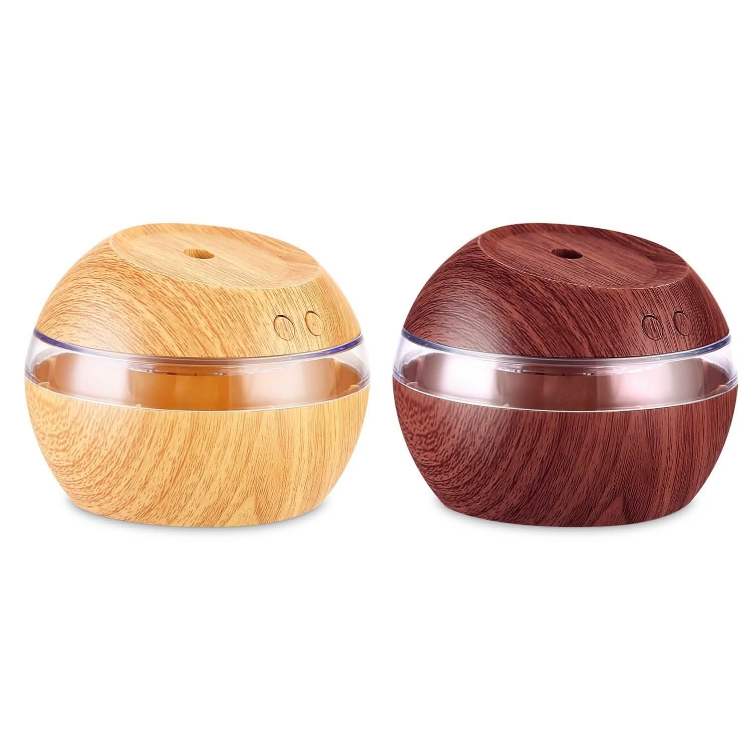 Diffuseur d'Huiles Essentielles à Ultrasons Grain de Bois