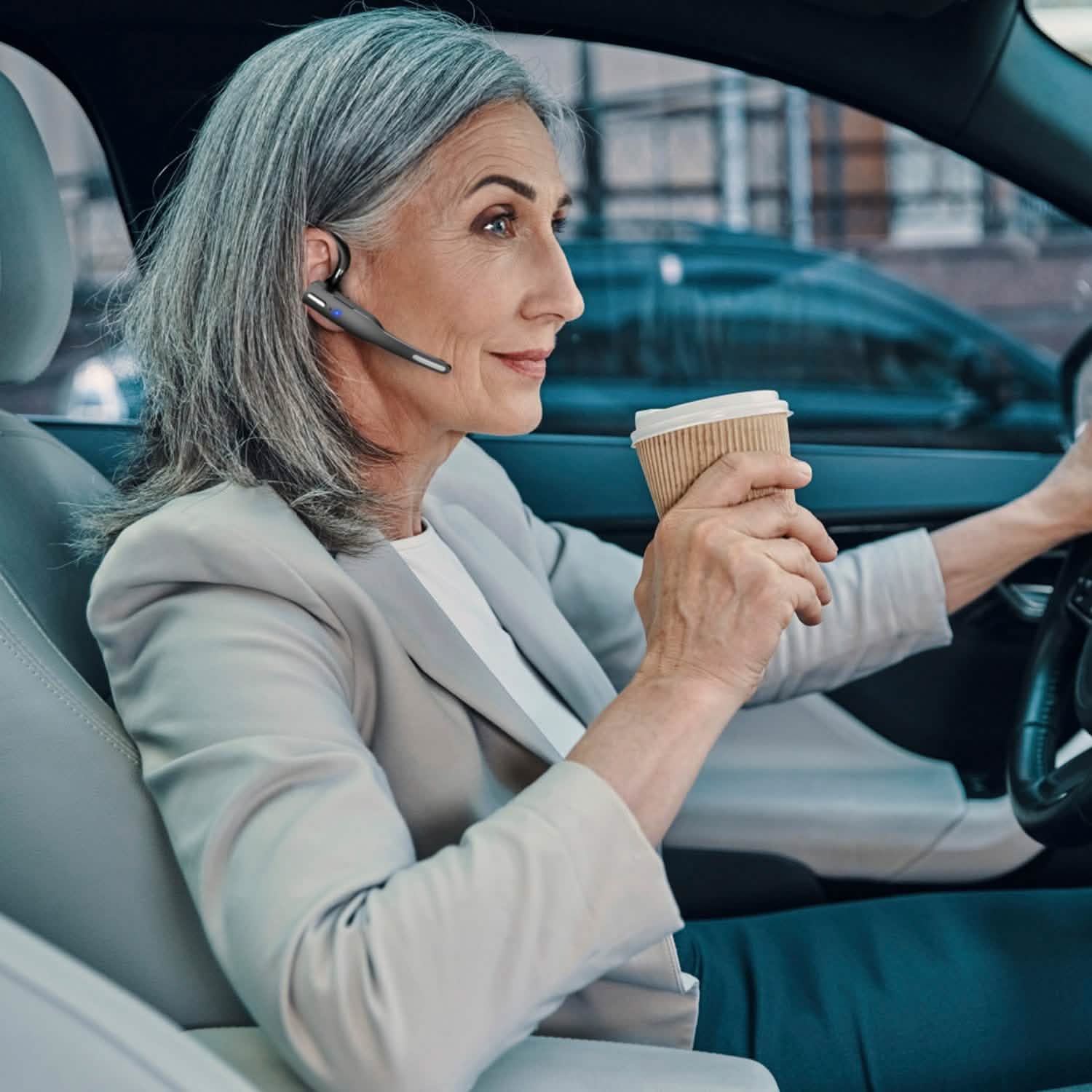 Oreillette Business Sans Fil Unilatérale V5.1 avec Étui de Chargement