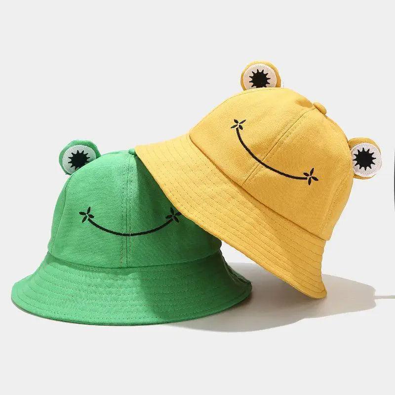 Chapeau Bob Grenouille au Design Unique pour Femme, Chapeau Panama Uni pour Femme Été Automne, Casquette de Pêche de Plage en Plein Air, Chapeau de Soleil Anti-UV pour Femme