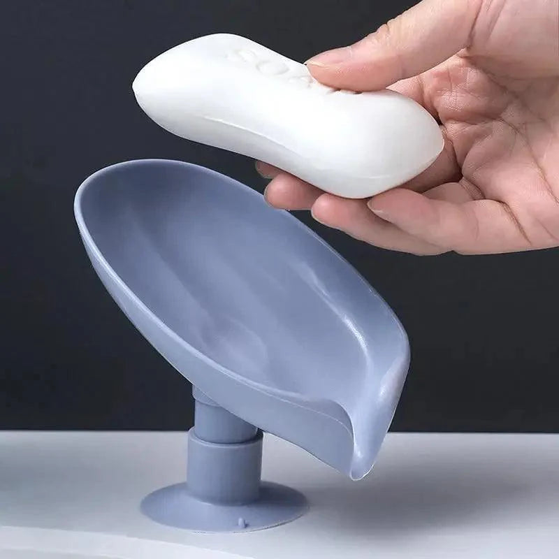 Boîte à savon unique en forme de feuille, porte-savon égouttoir, accessoires de salle de bain, boîte à savon de lessive, fournitures de salle de bain, gadgets.