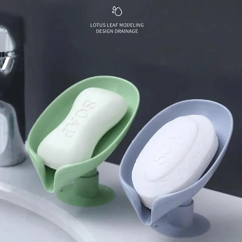 Boîte à savon unique en forme de feuille, porte-savon égouttoir, accessoires de salle de bain, boîte à savon de lessive, fournitures de salle de bain, gadgets.