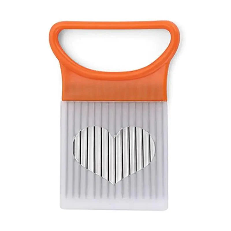 Style unique 1PC Aiguille à oignon en acier inoxydable Support à oignon Manuel Coupe-fruits et légumes simple Trancheuse à pommes de terre Outil de cuisine Accessoires de bar