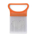 Style unique 1PC Aiguille à oignon en acier inoxydable Support à oignon Manuel Coupe-fruits et légumes simple Trancheuse à pommes de terre Outil de cuisine Accessoires de bar