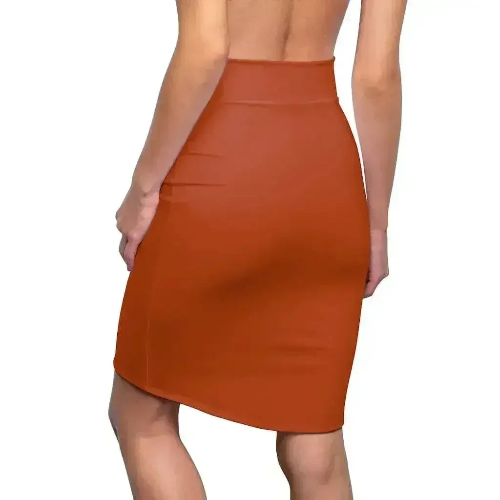 Jupe crayon pour femme – Mini rouille extensible