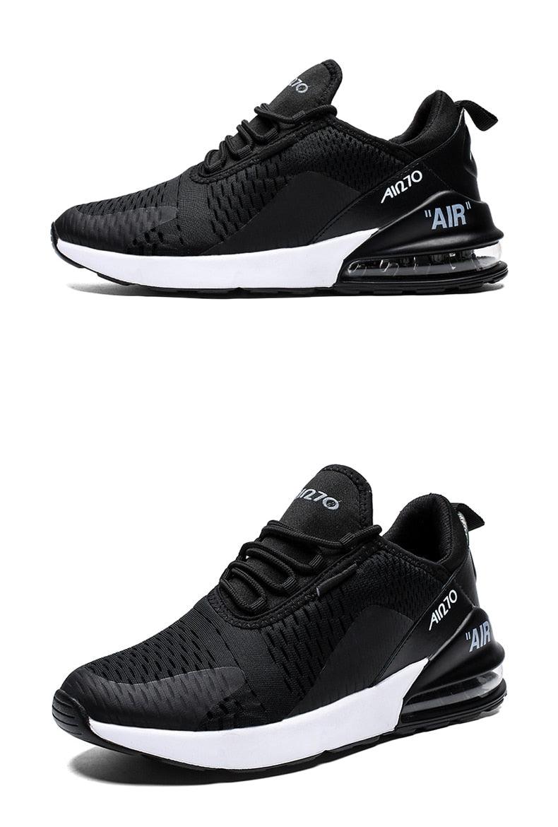 Chaussures de course unisexe à coussin d'air Baskets pour hommes Chaussures de sport légères et respirantes Entraînement Jogging Soutien de la voûte plantaire Chaussures de tennis Baskets à coussin d'air respirantes pour l'entraînement en salle de sport