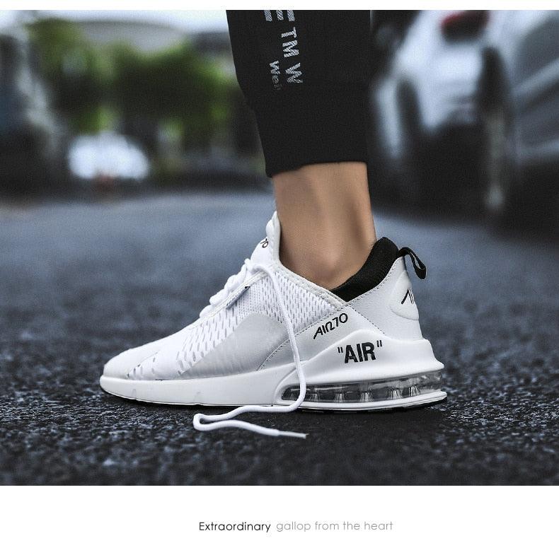 Chaussures de course unisexe à coussin d'air Baskets pour hommes Chaussures de sport légères et respirantes Entraînement Jogging Soutien de la voûte plantaire Chaussures de tennis Baskets à coussin d'air respirantes pour l'entraînement en salle de sport