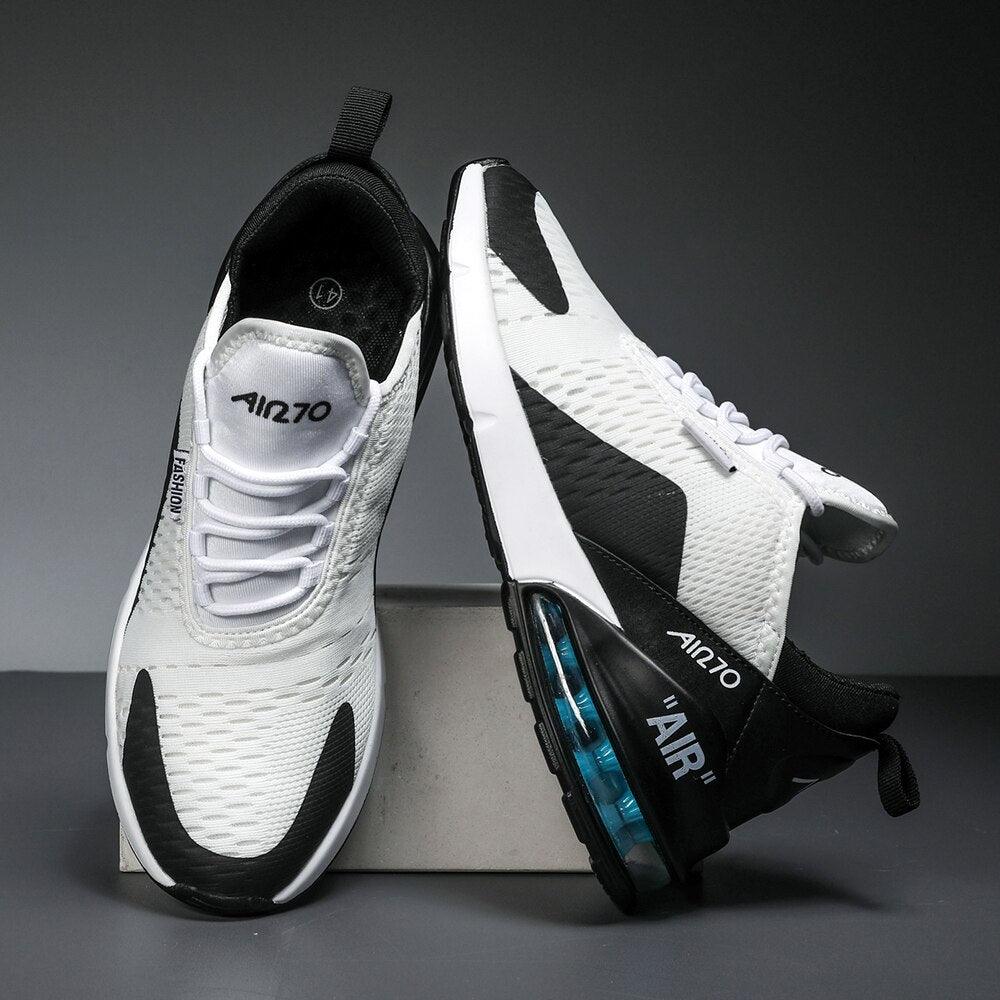 Chaussures de course unisexe à coussin d'air Baskets pour hommes Chaussures de sport légères et respirantes Entraînement Jogging Soutien de la voûte plantaire Chaussures de tennis Baskets à coussin d'air respirantes pour l'entraînement en salle de sport