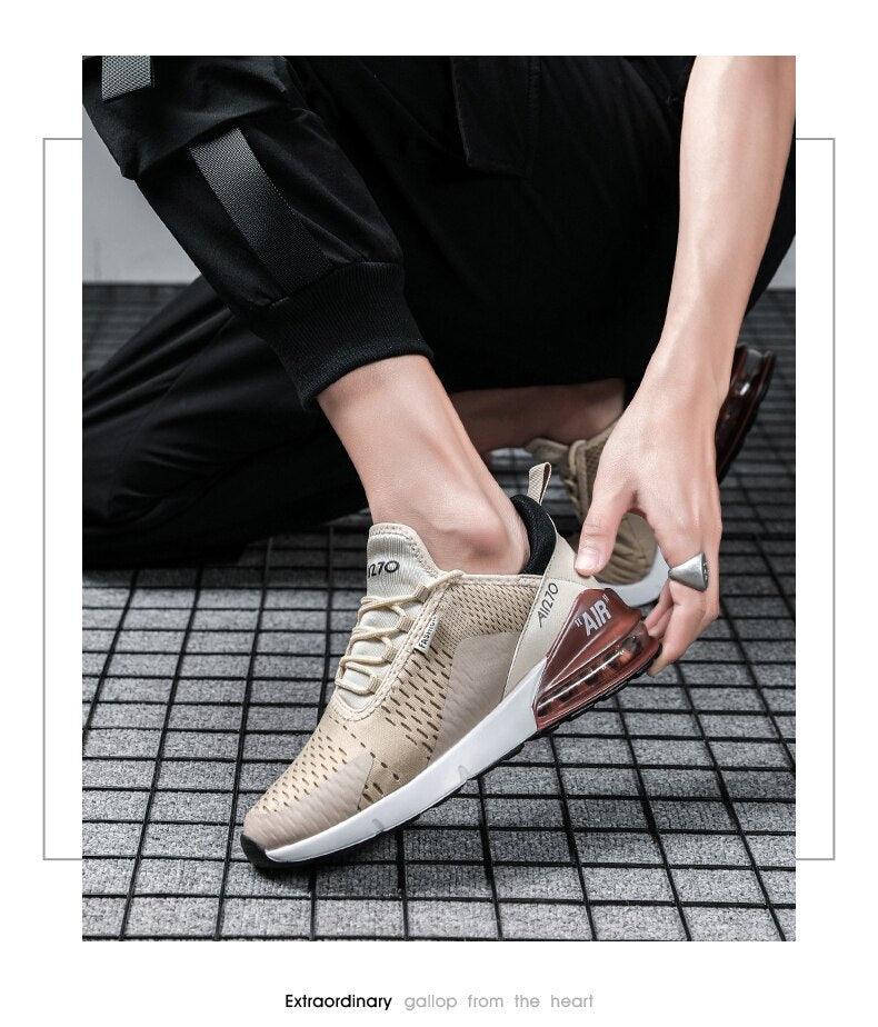 Chaussures de course unisexe à coussin d'air Baskets pour hommes Chaussures de sport légères et respirantes Entraînement Jogging Soutien de la voûte plantaire Chaussures de tennis Baskets à coussin d'air respirantes pour l'entraînement en salle de sport