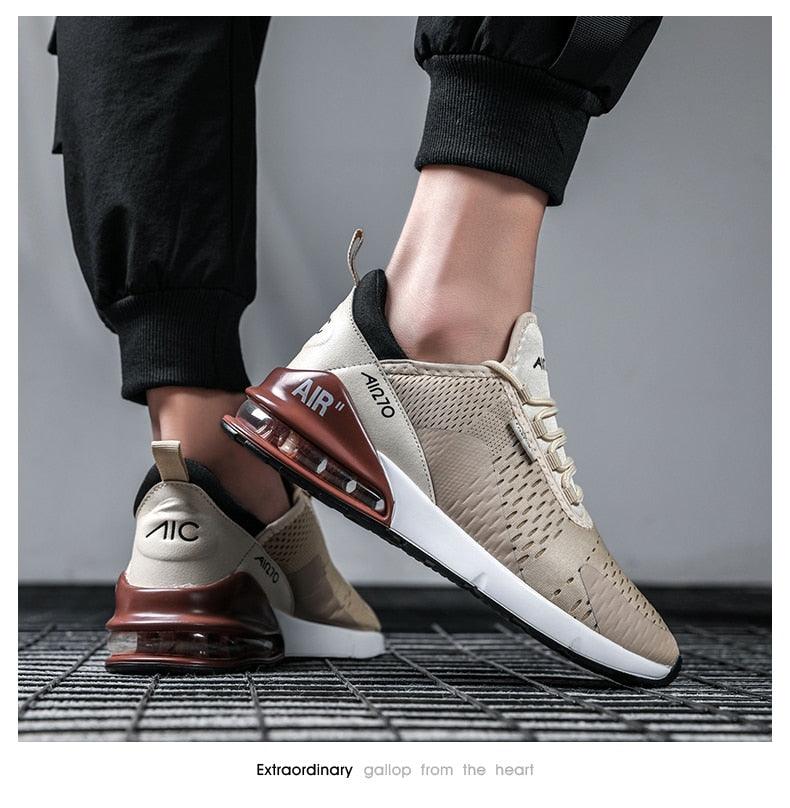 Chaussures de course unisexe à coussin d'air Baskets pour hommes Chaussures de sport légères et respirantes Entraînement Jogging Soutien de la voûte plantaire Chaussures de tennis Baskets à coussin d'air respirantes pour l'entraînement en salle de sport