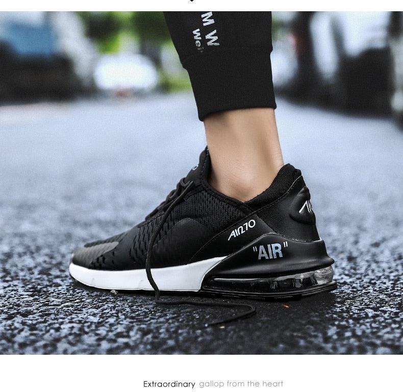 Chaussures de course unisexe à coussin d'air Baskets pour hommes Chaussures de sport légères et respirantes Entraînement Jogging Soutien de la voûte plantaire Chaussures de tennis Baskets à coussin d'air respirantes pour l'entraînement en salle de sport