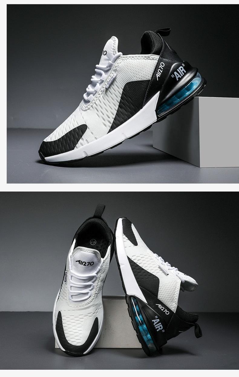 Chaussures de course unisexe à coussin d'air Baskets pour hommes Chaussures de sport légères et respirantes Entraînement Jogging Soutien de la voûte plantaire Chaussures de tennis Baskets à coussin d'air respirantes pour l'entraînement en salle de sport