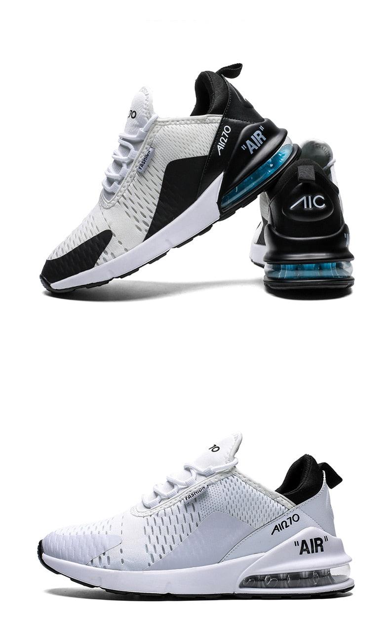 Chaussures de course unisexe à coussin d'air Baskets pour hommes Chaussures de sport légères et respirantes Entraînement Jogging Soutien de la voûte plantaire Chaussures de tennis Baskets à coussin d'air respirantes pour l'entraînement en salle de sport