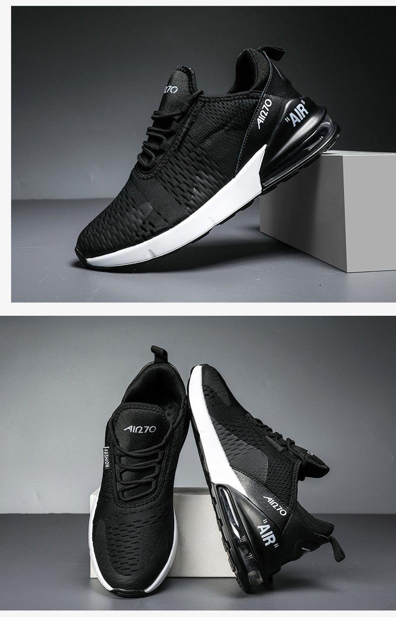 Chaussures de course unisexe à coussin d'air Baskets pour hommes Chaussures de sport légères et respirantes Entraînement Jogging Soutien de la voûte plantaire Chaussures de tennis Baskets à coussin d'air respirantes pour l'entraînement en salle de sport