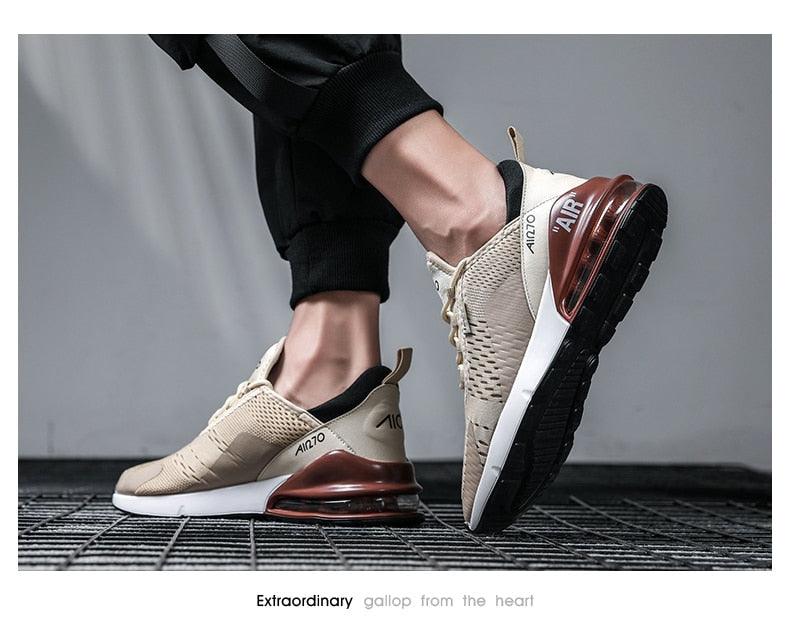 Chaussures de course unisexe à coussin d'air Baskets pour hommes Chaussures de sport légères et respirantes Entraînement Jogging Soutien de la voûte plantaire Chaussures de tennis Baskets à coussin d'air respirantes pour l'entraînement en salle de sport