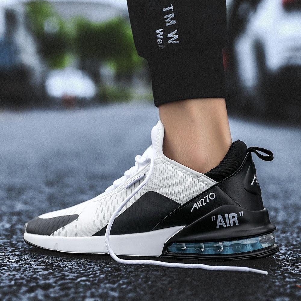 Chaussures de course unisexe à coussin d'air Baskets pour hommes Chaussures de sport légères et respirantes Entraînement Jogging Soutien de la voûte plantaire Chaussures de tennis Baskets à coussin d'air respirantes pour l'entraînement en salle de sport