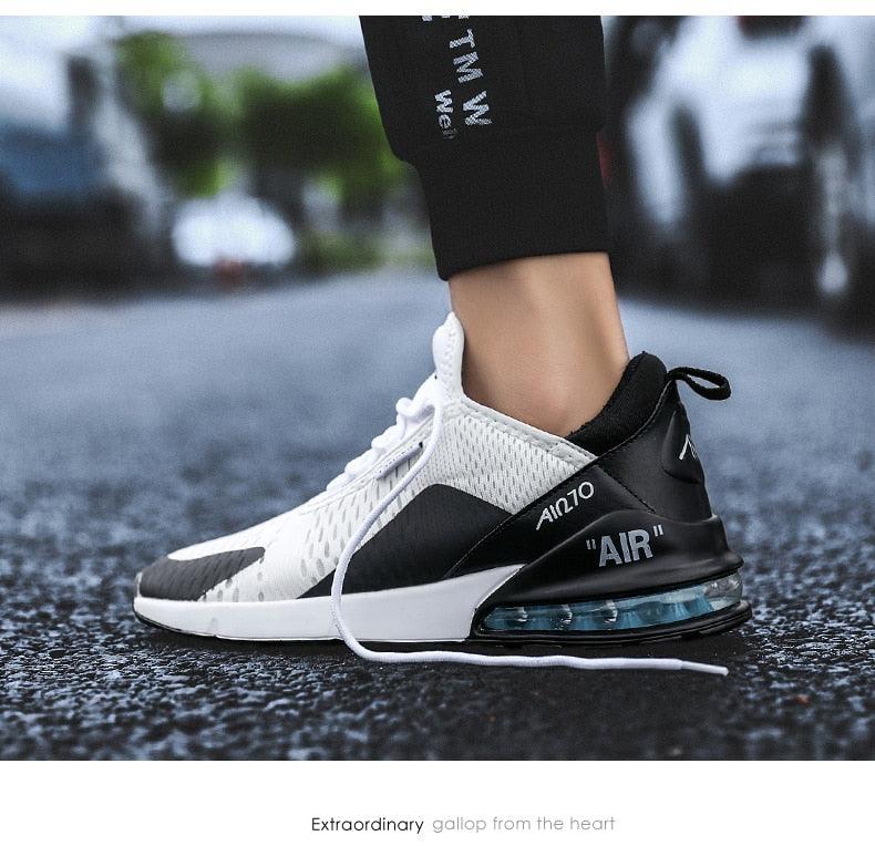 Chaussures de course unisexe à coussin d'air Baskets pour hommes Chaussures de sport légères et respirantes Entraînement Jogging Soutien de la voûte plantaire Chaussures de tennis Baskets à coussin d'air respirantes pour l'entraînement en salle de sport